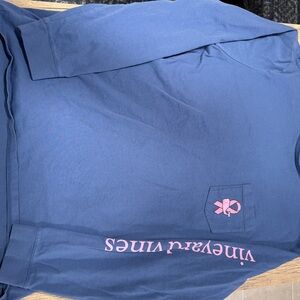 Vineyard Vines Gray Shirt with Pink Logo